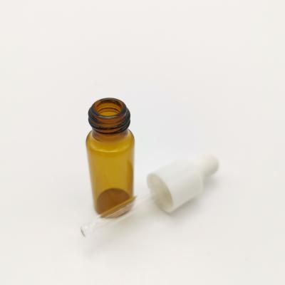 China Mini Sample Vials Clear Amber Cosmetic Glass Blue Dropper Bottle 1ml 2ml 3ml 5ml For Essential Oil for sale