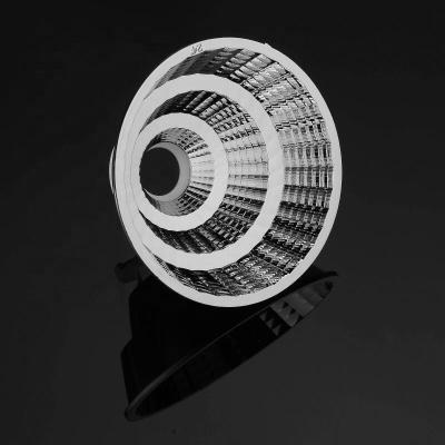 China Downlight vacuum aluminizing optical plastic COB led reflector 15 24 38 45 60degree for downlight spotlight à venda