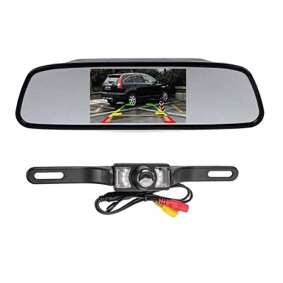 China 2022 waterproof new design 4.3 inch car vehicle rear view mirror wifi night vision waterproof rearview backup camera for sale