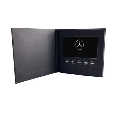 China Custom Europe Advertising Promotion Black Size Invitation Brochure Video Card With Pocket for sale