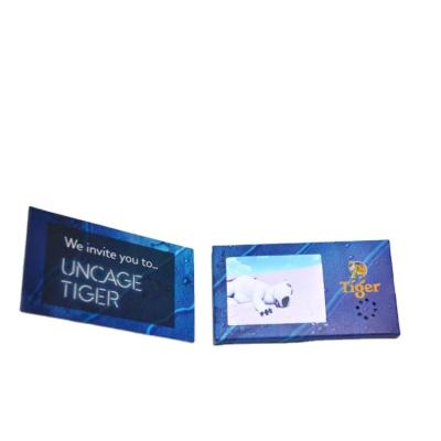 China Popular Europe China Book Album 2.4 Inch LCD Digital Screen Business Video Greeting Card For Invitation for sale