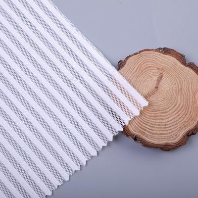 China Wholesale high quality QUICK DRY 200gsm strip bottom net raw fabric for clothing for sale