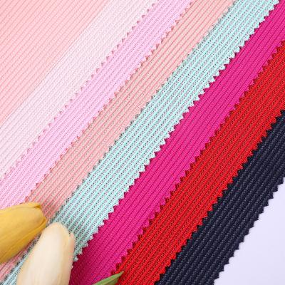 China Factory price sale cheap QUICK DRY polyester knit raw stripe bottom net fabric for clothing for sale