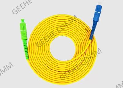 China Yellow 3.0mm SC To SC Single Mode Fiber Optic Patch Cord for sale