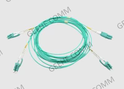 China Multimode Duplex LC/LC Uniboot 50 Micron Aqua OM4 Patch Cord for sale