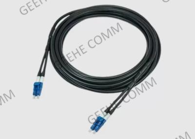 China Outdoor Duplex LC 2 Core Armored Fiber Optic Patch Cord Single Mode Waterproof for sale