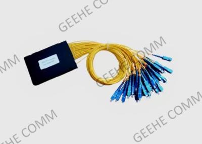 China 1:32 PLC Fiber Cable Splitter SC/UPC 900UM 1.5M ABS Box Optic Splitter for sale