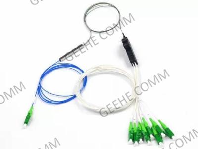 China 8 Cores 1X8 Fiber Optic Plc Splitter With LC/APC Connectors for sale