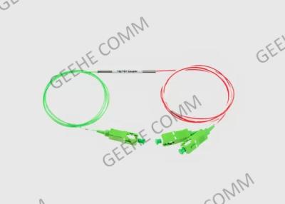 China 250um tipo relação rachada 1M Length do acoplador 1310nm 1550nm 10/90 da fibra do SC APC 1X2 da manutenção programada à venda