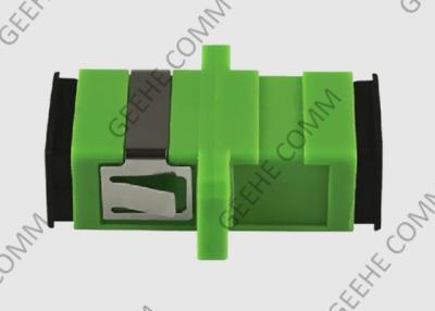 China Single Mode Simplex SC APC Fiber Optic Cable Adapter Green Color for sale