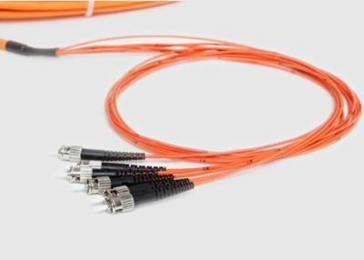 China 6 Cores ST UPC Single Mode 9/125um 3M Fiber Optic Pigtail for sale