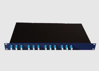 China Black Multimode Duplex 1.2mm 12 Port SC Fiber Patch Panel for sale