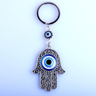 China Religious Hand Jewelry Palm Evil Eye Turkish Key Chain Fatima Hamsa Keychains For Girl for sale