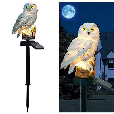 China Modern Solar Powered Outdoor Led Garden Owl Lights For Porch Yard Walkway Decoration for sale