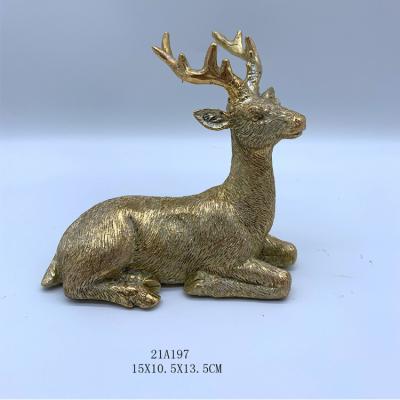 China Polyresin Deer Christmas Polyresin Table Decoration for sale