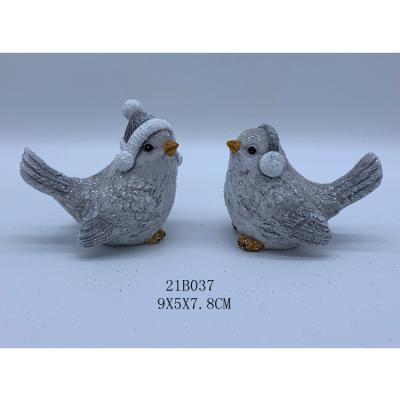 China Polyresin Christmas Table Decoration Polyresin Bird Craft for sale