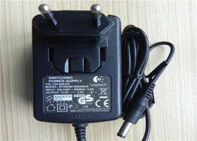 China Original New Black Logitech EU / UK type I.T.E Wall Mounted AC DC Power Adapter 12V 2A 24W for sale