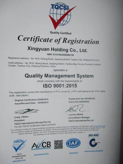 ISO9001 - Xingyuan Holding Co., Ltd.