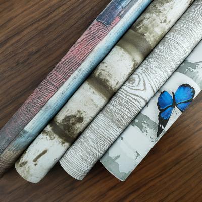 China Waterproof+ECO-Friendly Wood Self-adhesive Wallpaper Living Room Vinyl Wallpaper Embossed Self-adhesive Bedroom Wallcoating Waterproof and Moisture-Proof Self-Adhesive Wallpaper for sale