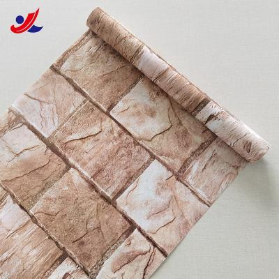 China Wholesale High Quality Waterproof+ECO-Friendly Self Adhesive Wallpaper Home Decoration PVC Sheet Brick Design for sale