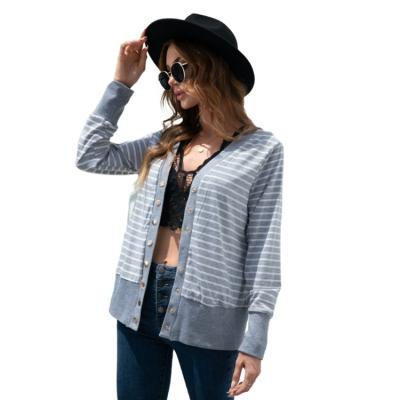 China Wholesale Autumn Button Front Rib Full Anti-wrinkle Sheath Loose Women Knit Cardigan for sale