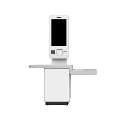 China Plastic Fast Food Restaurant Touch Screen Self Ordering Service Payment Software Kiosk for sale