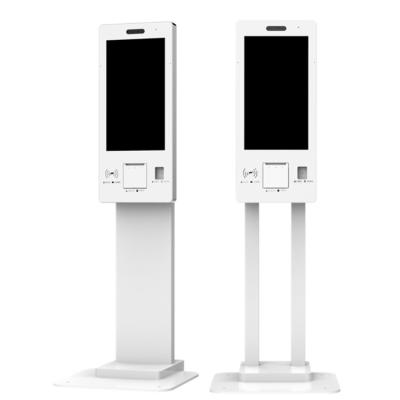 China POS System Self Pay Order Machine Self Service Plastic White Touch Screen Bill Payment Kiosk Mall for sale