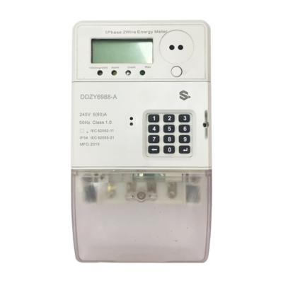 China Muti-tariff communication keypad prepaid electric smart electricity meter DDZY6988-M for sale