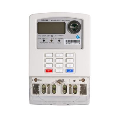 China Electrical Parameters Single Phase Two Wire Split Keypad Prepaid Energy Meter With LORA-RF Communication for sale