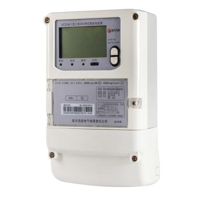 China Programmable Three Phase Smart Prepaid PLC Energy Meter DTZY411C for sale