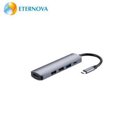 China Aluminum Alloy Aluminum Type-C USB Hub With Type-C Hub Hub USB / PD100W Notebook Converter for sale