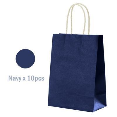 China 100Pcs Recyclable 5.25x3.75x8 Inches Luxury Paper Bag With Twist Handles For Wedding Party for sale