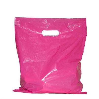 China Factory Price Wholesale Soft-Loop Custom Printing Shopping Bag LDPE HDPE Die Cut Handle Plastic Die Cut Bag for sale