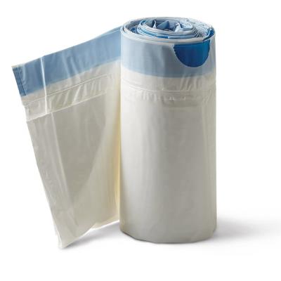 China Prevent Cross-Contanination 20PCS Commode Liners With Super Water Absorbent Pads Disposable Commode Liners Pail Bags for sale