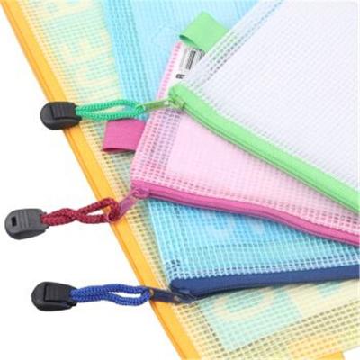 China Office A4 Office A4 Folder Zip Lock Mesh Waterproof Color Package Clear PVC Document Bag for sale