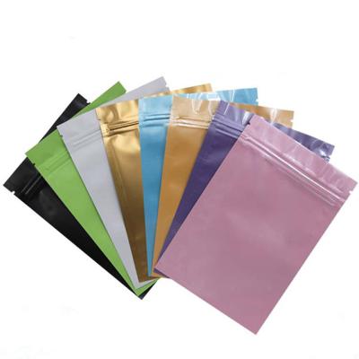 China New Design High Quality Strong Aluminating Colored Plating Zipper Lock Plastic Bag Recyclable for sale