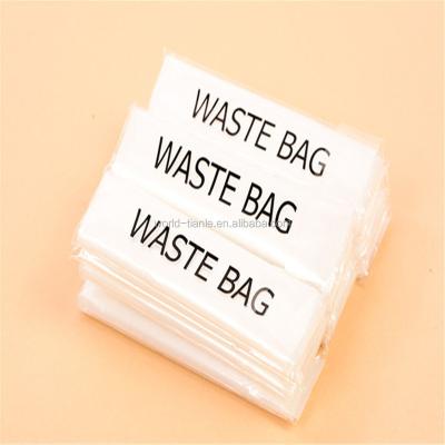 China Disposable Waste Air Waste Air Sickness Plastic Bag Die Cut Bag For Airplane for sale