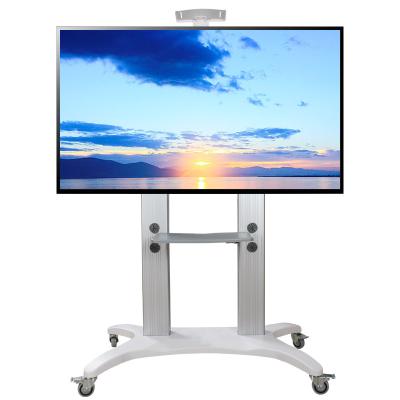 China Hillport Universal 55-80 Inch Mobile TV Conference Led Screen Stand Cart 360 Degree Rotation 55-80 Inch for sale