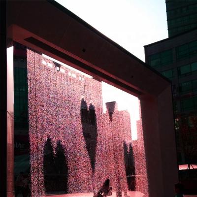 China Hotel Garden Waterfall Custom Digital Stainless Steel Water Curtain for sale