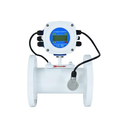 China Built-in Ultrasonic Pipe Section Liquid CS Flow Meter 4-20 mA Ultrasonic Flow Meter Water Flow Meter for sale