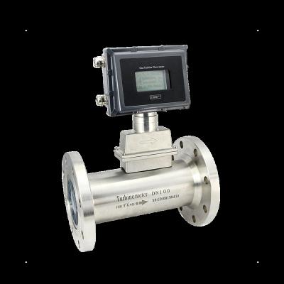 China Stainless Steel /Aluminum Alloy DN25 Power Supply Lpg Air Gas Turbine Flow Meter Smart Dual Natural Gas Flow Meters for sale