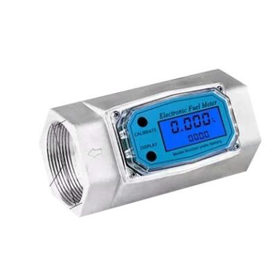 China Aluminum Alloy Electronic Flow Meter Battery Supply Horizontal Plane Turbine Diesel Gasoline and Oil Flow Meter for sale