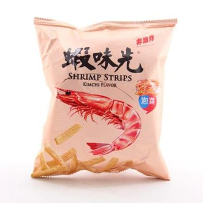 China Instant Makers Provide Cookise Bagged With Kimchi Flavor Shrimp Strips for sale