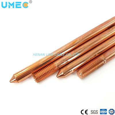 China Underground Protection Copper Conductor Round Wire Shielding Grounding Rod For Safety for sale