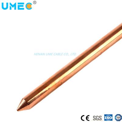 China 99.9% Electrolytic Copper Molecular Copper Clad Steel Grounding Rod 14.2mm 17.2mm for sale