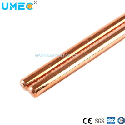 China Bare Copper Layer Thickness 0.254mm Lightning Protection Grounding Rod for sale