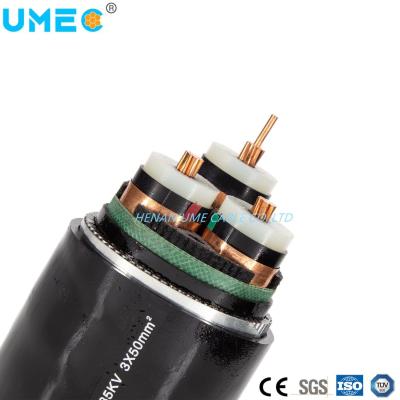 China XLPE Insulation Medium Voltage Cable 11kv 3-Core 240 300 Sqmm Copper Underground Cable for sale