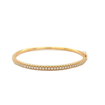 China Charming Classic Elegant Design 18K Yellow Gold With Claw Setting Around Brilliant Cut Luxury Diamonds Collection Bracelet for sale