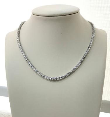 China Charming Classic Elegant Design 18K White Gold Set With Round Brilliant Cut Real Natural Diamonds Jewelry Necklace for sale