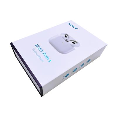 China Factory Price Earbuds Recyclable Custom Cheap Paper Wireless Headphones Box Earphone Packaging Gift Box With Hanging Hole for sale